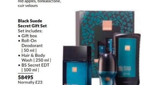 Black suede secret - gift, set