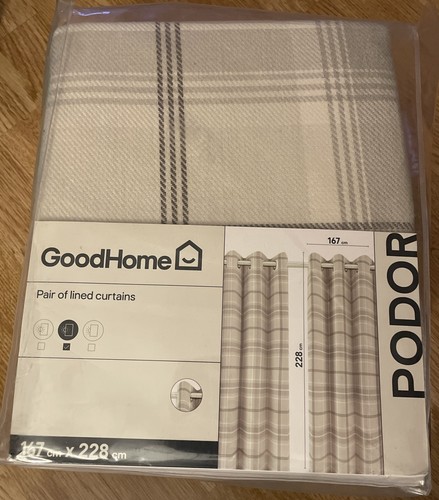 Lined curtains check - lined,