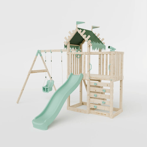 Extended climbing frame with - frame,