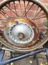 CLASSIC MOTORCYCLE  GREEVES 18" SCRAMBLER REAR WHEEL PIE CRUST  HUB   ref 9