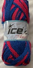 Ice yarns Amor Ruffle scarf yarn 100g x 4 blue and pink