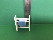 AC Barton Dolls House Towel Rack And Original Towels In Pristine Condition, 1:16