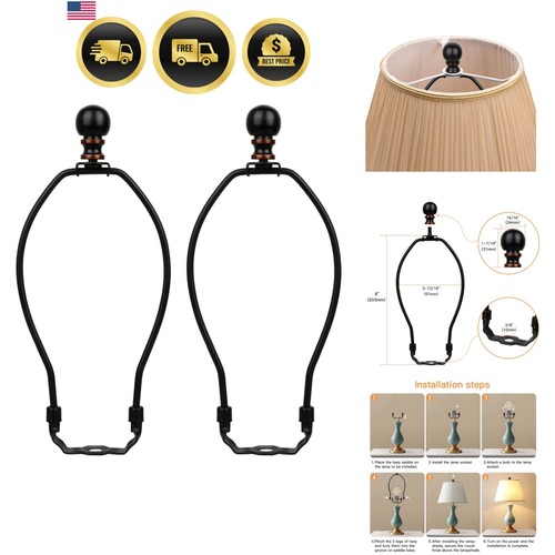 Inch lamp harp set black - inch,