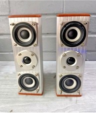 Denon SC-A3L Surround Speakers – Aluminum & Wood – No Front Covers – 100W Max