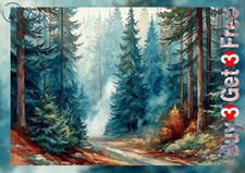 Pine forest landscape with