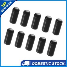 Universal 5mm 0.2" Car Silicone Hose Cap Vacuum Tube End Plug Black Pack of 10