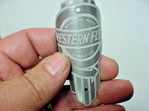 Western flyer bike - bike, badge