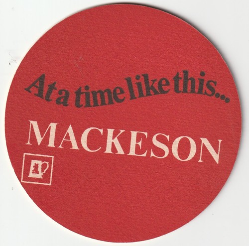 Beer mat mackeson - beer,