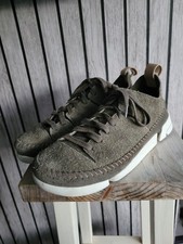 Clarks Originals Trigenic Flex Teal Green Suede Ladies Shoes Size 5