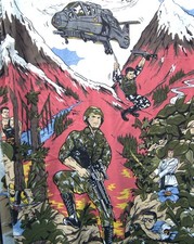 Vintage 1990s ACTION MAN boy's bed duvet quilt cover SINGLE child's Hasbro 1995