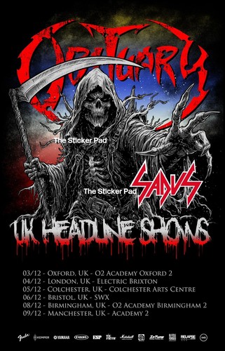 Sticker obituary tour - sticker,