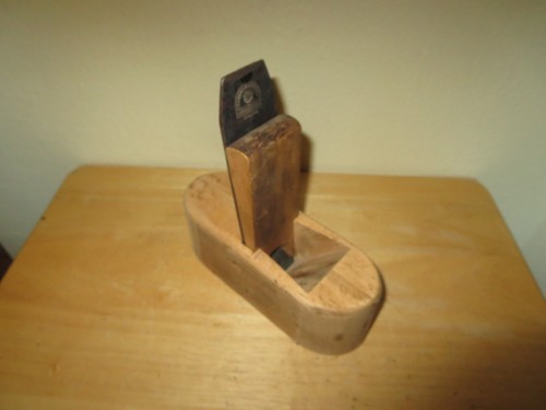 Old wooden coffin planer - wooden,