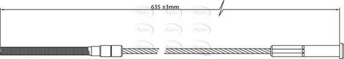 Apec front brake cable - apec, for