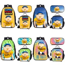 Jeffy Puppet Backpack School Bookbag Rucksack Lunch Bag Pencil Case Kids Gift UK