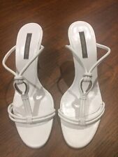 Sergio Rossi Ladies White Mules Leather Size Uk 6/ 39
