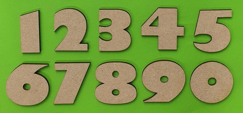 Wooden mdf numbers extra - mdf, large
