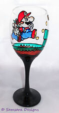 Mario Luigi Nintendo Wine Gin Beer Goblets Glasses Gamer Geek Gift Unique