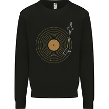 Vinyl Record Galaxy Music Record Turntable Mens Sweatshirt Jumper