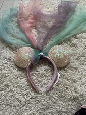 Disney World Minnie Ears Veil Colourful Married Princess Headband Head Wear