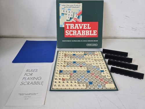Vintage travel scrabble board - vintage,