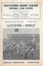 Castleford v Hunslet Rugby League Programme (22/8/62)