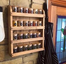 Rustic Wooden Spice/ Herb Rack, Kitchen Shelving, Kitchen Storage, Shelving