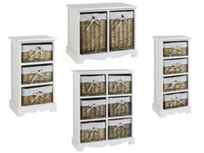 White wooden chest drawers - chest,