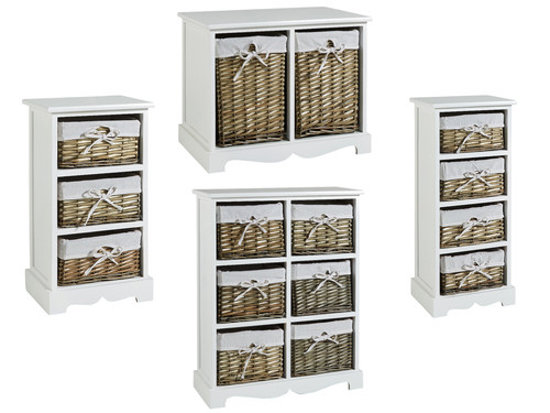 White wooden chest drawers - wooden,