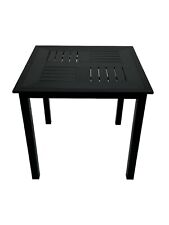 Square Garden Dining Table, Patio Dining Table, 80 cm Black Restaurant Tables
