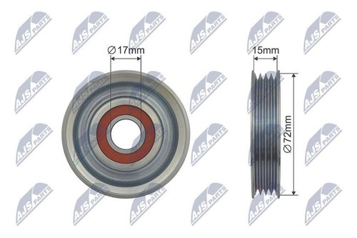 Ribbed belt deflection guide - v-ribbed,
