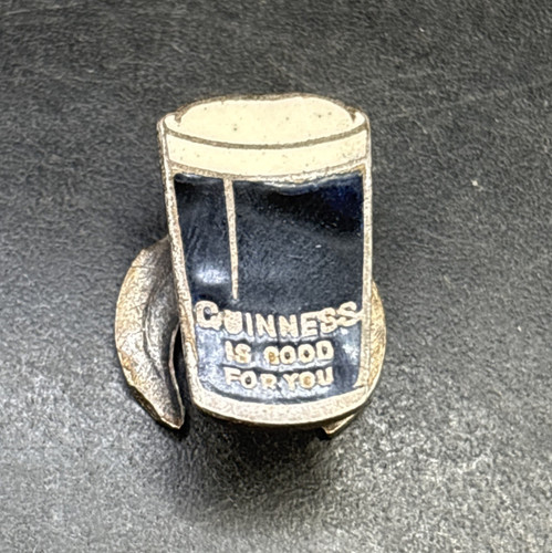 Guinness pint glass enamel - guinness,