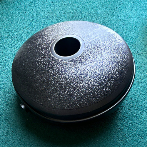 Black round fillable plastic - black,