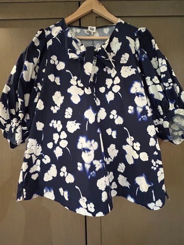 Blue floral cotton - floral,