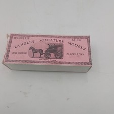 Langley Models  G23 4 wheeled Parcel Van - 1 horse Unpainted Kit OO Scale 1:76