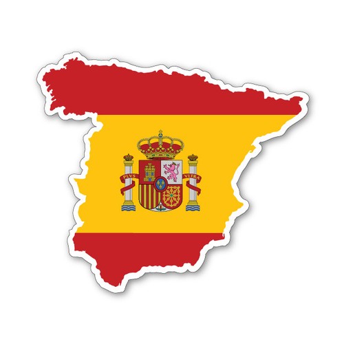 Spain map silhouette flag - spain,