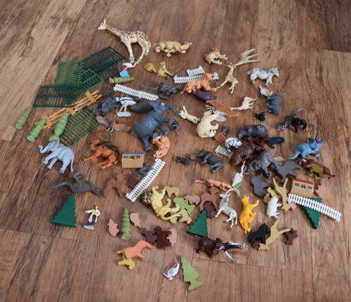 Vintage plastic farm zoo - farm, toy