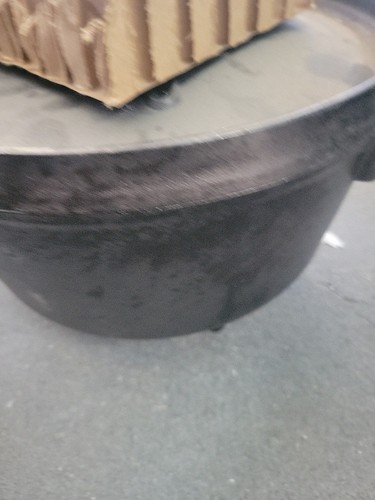 Large cast iron cauldron - cast, 2