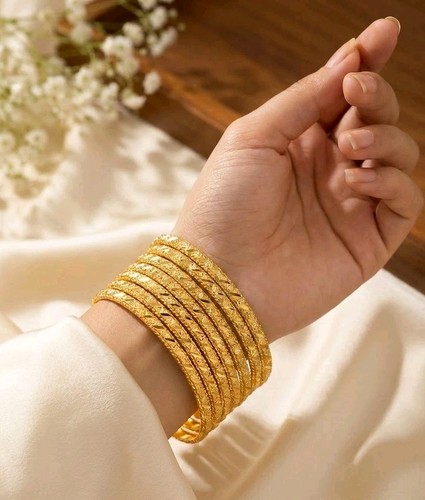 22k gold plated indian bangles - 22k,