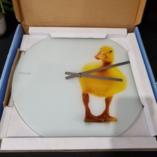 Vintage Karlsson Furry Friends Duckling Clock Wall Hung Boxed 40cm