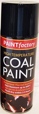 Black Coal Paint 400ml Rejuvenates Gas Fire Coals Spray Can Gallery Paint
