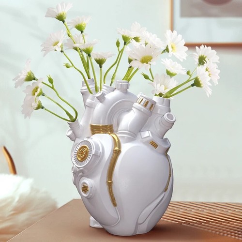 Elegant heart flowers - heart, vase