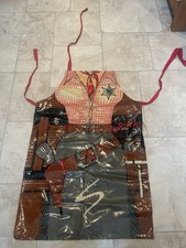 Vintage VTG Dodo Originals sheriff PVC Oil Cloth Kitchen Apron England 