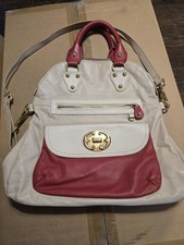 EMMA FOX Beige Red Leather