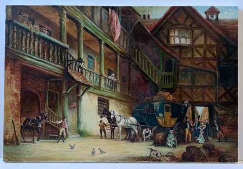 Vintage large period oil - period,