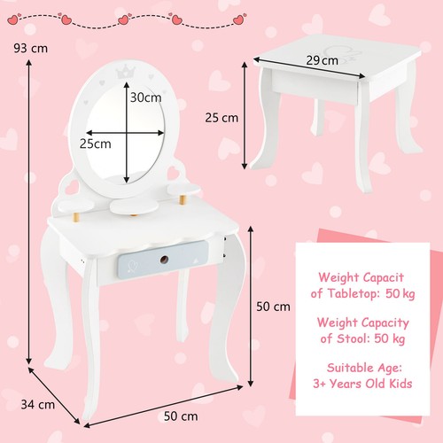 Kids vanity table study - kids, desk