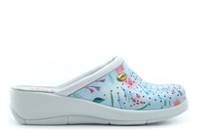 Womens Coated Leather Clogs