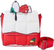 Peanuts x Loungefly Snoopy On Doghouse Snow Day Holiday Collection Crossbody Bag
