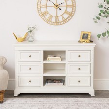Large Ivory Wooden Sideboard