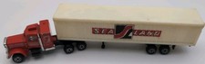 Vintage Zee Toys Zylmex Plastic Steel Semi Truck and Sea Land Trailer