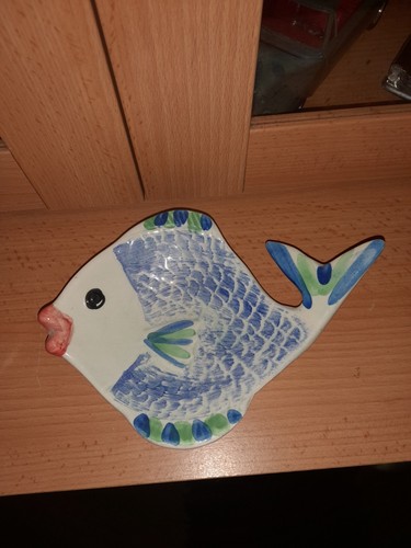 Hand crafted fish - hand, dish